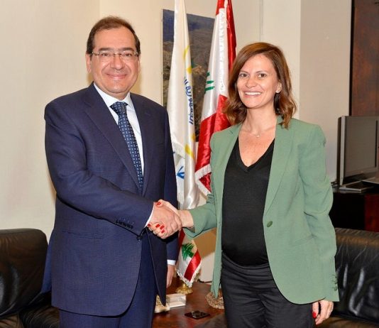 ندى البستاني تستقبل وزير البترول والثروة المعدنية المصري