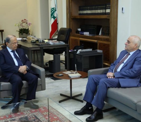 رئيس الجمهورية عرض مع جبق أوضاع وزارته