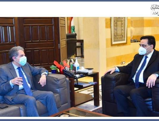 دياب يبحث مع وزني في الوضع النقدي ومشروع الموازنة