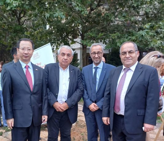 علي العبد الله يشارك السفير الصيني شن شواندونغ في تكريم الدكتور جورج حاتم وندوة انتصار الصين في حرب المقاومة