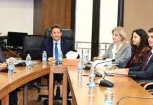 كنعان يبحث مع الموفد الرئاسي الفرنسي الإصلاحات المالية والتشريعية